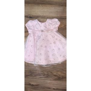 Pink Glitter 6-9 Month Dress
